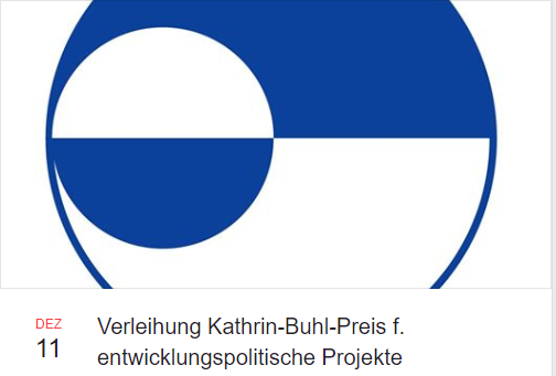 Verleihung Kathrin-Buhl-Preis für entwicklungspolitische Projekte